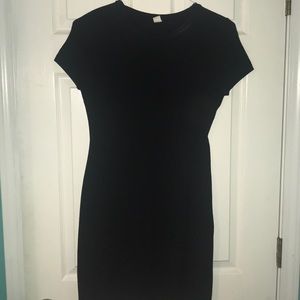 black fitted t shirt dress!